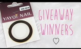 2mm Striping Tape Giveaway| Winners ♡