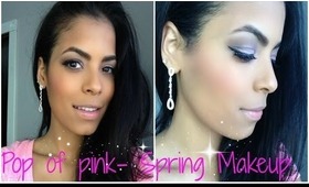Spring makeup | Pop of Pink | Collab w/ Alisa Nicole