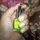 Yellow, and White Gradient Nails!