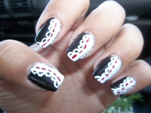 This is a picture of my prom nails! :)