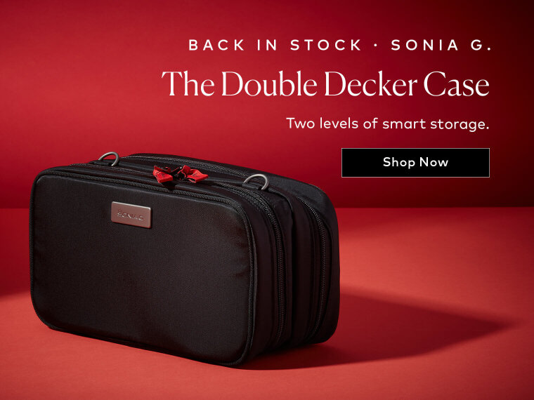 Inspired by the pencil cases Sonia G. loved in school, the Double Decker Case brings that same satisfying organization to your beauty collection and holds up to 12 brushes in a dedicated compartment, with additional pockets for makeup, palettes, and more. It also comes with a free microfiber cleaning cloth. Shop it here at Beautylish.com