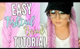 EASY FISHTAIL BRAID TUTORIAL FOR BEGINNERS!!