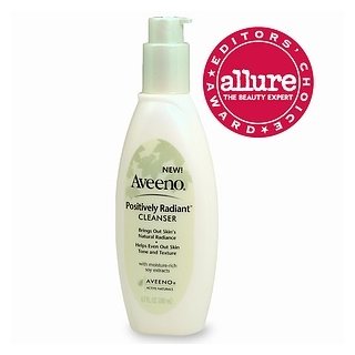 Aveeno Positively Radiant Cleanser with moisture-rich soy extracts