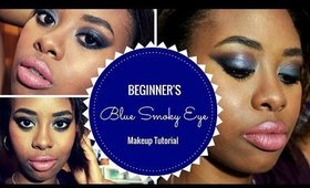 HOW TO | Drugstore Blue Smoky Eye for Beginners ♡ Chrisamor Beauty