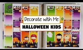 Plan/Decorate With Me | Halloween Kids (Erin Condren Vertical)