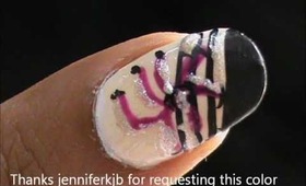 Pink Spider ! Nail Design -nail art Easy nail Design for Beginners easy nail design home short nails