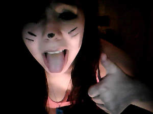 Well, I was bored and Put kitty whiskerson my face.. :D 