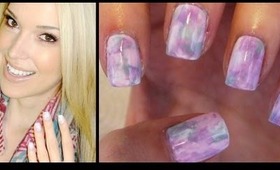 How To: Watercolor Nails ♥ NO water needed!