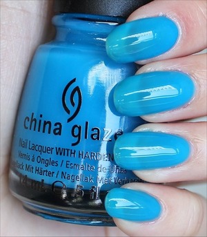 From the Sunsational Collection. Click here to see my in-depth review and more swatches: http://www.swatchandlearn.com/china-glaze-isle-see-you-later-swatches-review/