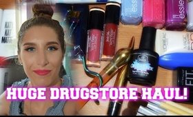 HUGE DRUGSTORE HAUL ( Summer '16) Makeup, nail polish, brushes & more!