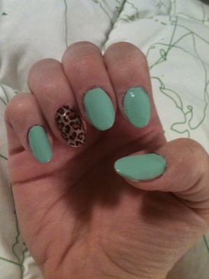 Leopard print and vintage green