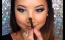 Makeup application tutorial contouring