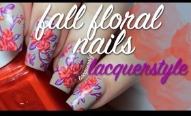 Fall Floral Nails Tutorial | lacquerstyle