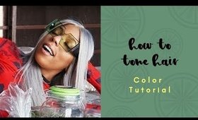 HOW TO TONE HAIR, WIG OR EXTENSIONS ICY GRAY SILVER BLONDE