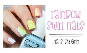 Rainbow Swirl Nails | NailsByErin