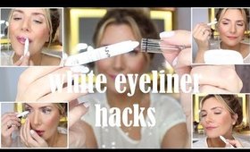 WHITE EYELINER HACKS YOU NEED TO KNOW ( 7 TRICKS IN UNDER 5 MINS)