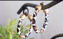 DIY Leopard Hoop Clay Earrings
