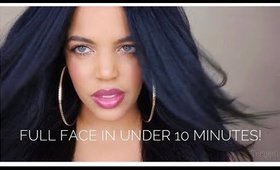 FULL FACE MAKEUP IN UNDER 10 minutes! Busy/Lazy Day Makeup