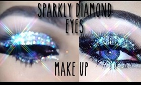 New years eve diamond glitter eye make up