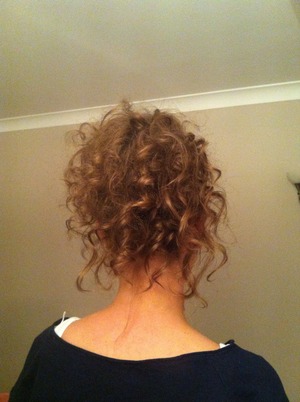 Love this for cheer hair - messy curls - just add a sparkly bow
