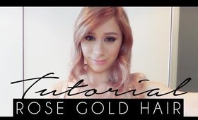 ROSE GOLD HAIR TUTORIAL | Dark Blonde Hair