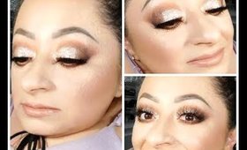 Champagne gold Glitter Eyeshadow Tutorial