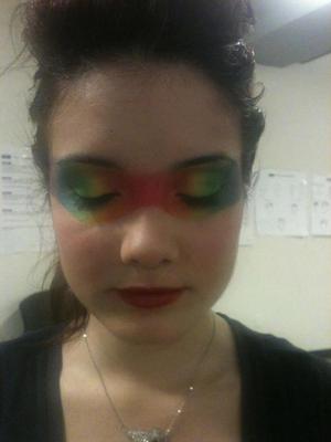 photoshoot at school,rainbow inspired:)