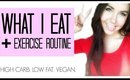 What I Ate Today + Exercise ☼ High Carb Low Fat Vegan ☼
