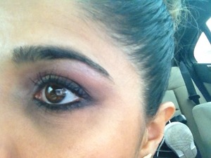 Eyves rocher has a all natural eye liner that I am in love with! Used it with a flat brush to creat the smokey look