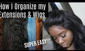 😉 Cheap & Easy Wig-Weave Organization / Storage for small spaces !!