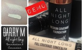 Barry M All Night Long Foundation & Concealer in Milk Demo