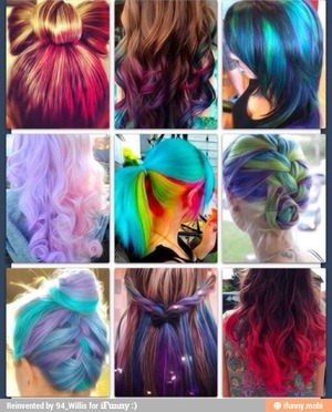 I would just LOVE to dye my hair like one of these one day! <3
