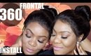360 Lace Frontal Start to Finish Install | Sewn & Gel | Comingbuy