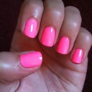 Hot pink nails