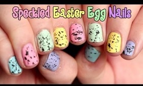 Speckled Easter Egg Nail Art Tutorial