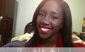 Holiday Makeup Look #1 - Red & Gold !