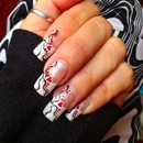 Abstract valentine's day Heart Nails