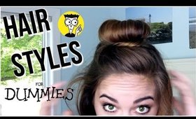 3 Easy Hairstyles for Dummies! TAKE LESS THAN 3 MINUTES! Short and Long Hair | Chelsea Crockett