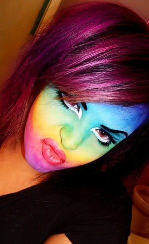 The rainbow face. Took longer to take off :3