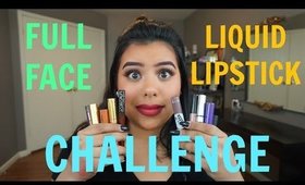 FULL FACE USING ONLY LIQUID LIPSTICK CHALLENGE!