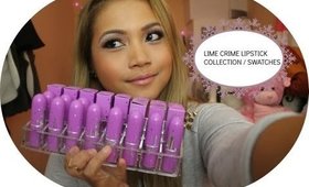 ★ Lime Crime lipstick collection and swatches | vanitydoll ★