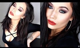 CLUBBING MAKEUP TUTORIAL| Lorac PRO 3 + Burnt Orange Lips