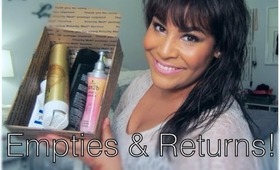 Empties & Returns ♥ Winter 2013