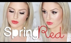 Chit Chat GRWM ♡ Spring/Summer Dramatic Red Lip Look!