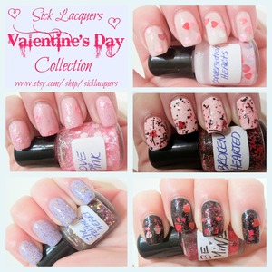 Full review & swatches as well as Etsy shop information for Sick Lacquers on my blog at www.hairsprayandhighheels.net