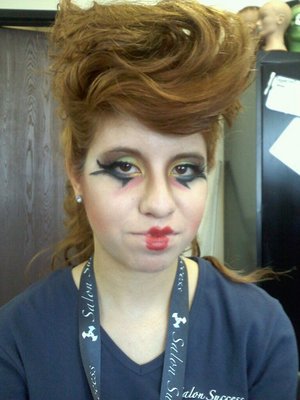 In Beauty School we had a runway/fashion shoot competition. I took 2nd