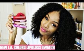 LA Colors High Shine Shea Butter Lip Gloss Swatches + Giveaway