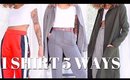 How To Style: A Basic White T-Shirt 5 Different Ways!