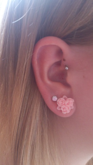The rose actually is a 6 mm hole :) and I got my Forward Helix done about 2 weeks ago. 