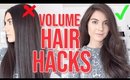 9 Hair Hacks For VOLUMINOUS HAIR !!